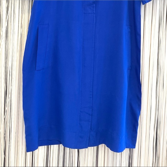 Julie Dillon Silk Blue Tunic Dress W/pockets 0 - Picture 5 of 8